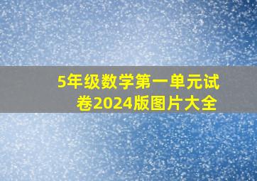 5年级数学第一单元试卷2024版图片大全