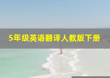 5年级英语翻译人教版下册