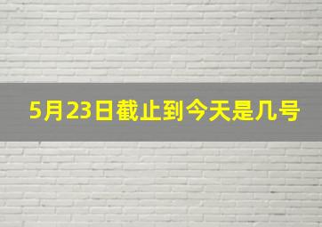 5月23日截止到今天是几号