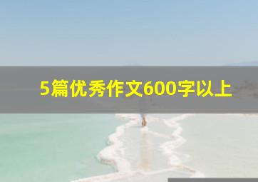 5篇优秀作文600字以上