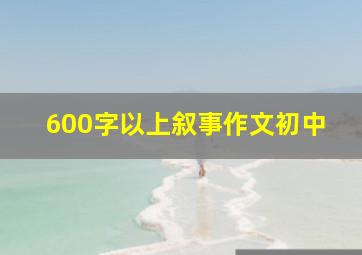 600字以上叙事作文初中