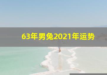 63年男兔2021年运势