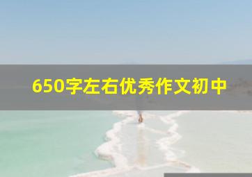 650字左右优秀作文初中