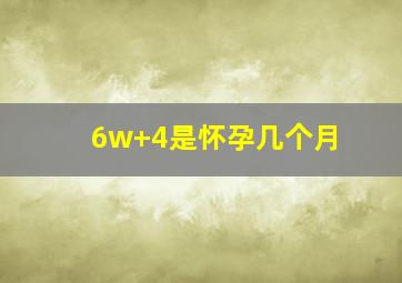 6w+4是怀孕几个月