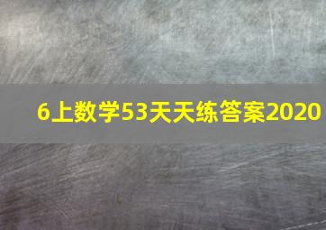 6上数学53天天练答案2020