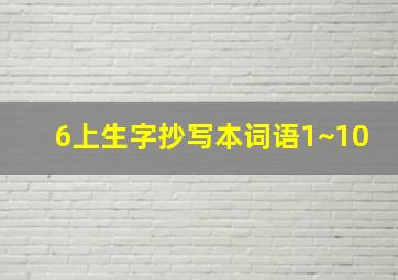 6上生字抄写本词语1~10