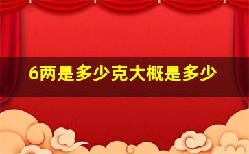 6两是多少克大概是多少