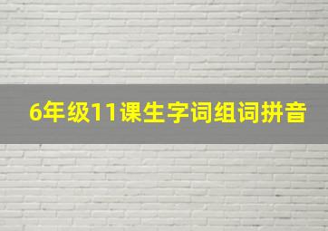 6年级11课生字词组词拼音