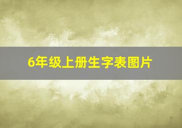 6年级上册生字表图片