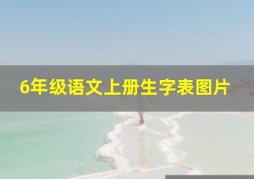 6年级语文上册生字表图片