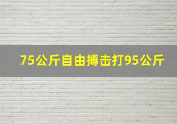 75公斤自由搏击打95公斤