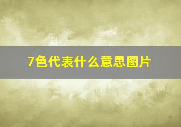 7色代表什么意思图片