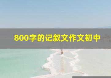 800字的记叙文作文初中