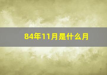 84年11月是什么月