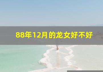 88年12月的龙女好不好