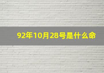 92年10月28号是什么命