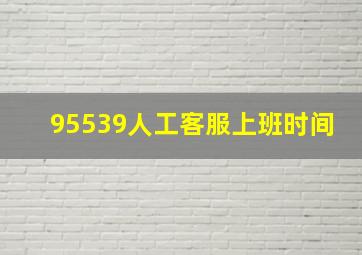 95539人工客服上班时间