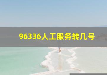 96336人工服务转几号