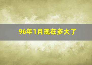 96年1月现在多大了