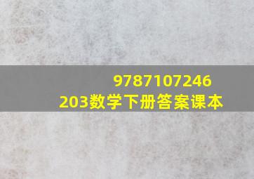 9787107246203数学下册答案课本