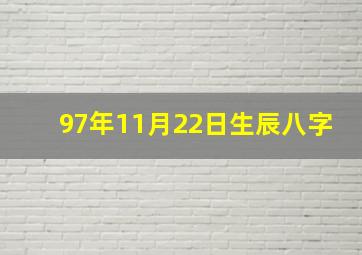 97年11月22日生辰八字