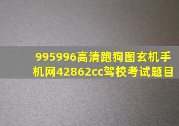 995996高清跑狗图玄机手机网42862cc驾校考试题目