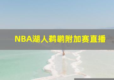 NBA湖人鹈鹕附加赛直播