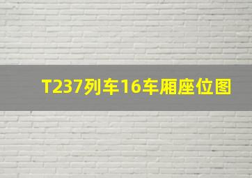 T237列车16车厢座位图