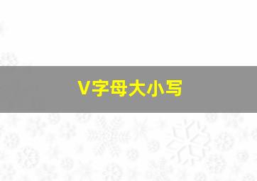 V字母大小写