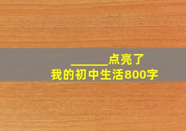 ______点亮了我的初中生活800字