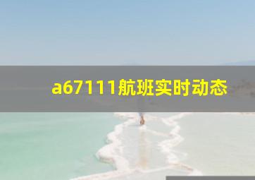 a67111航班实时动态