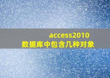 access2010数据库中包含几种对象