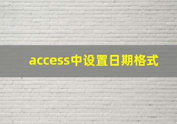 access中设置日期格式