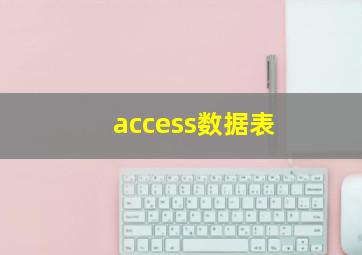 access数据表