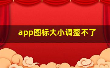 app图标大小调整不了