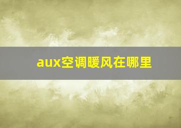 aux空调暖风在哪里