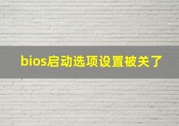 bios启动选项设置被关了