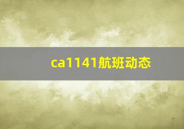 ca1141航班动态