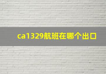 ca1329航班在哪个出口