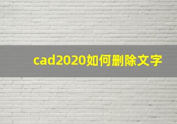 cad2020如何删除文字