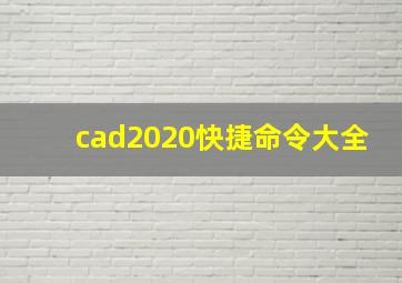 cad2020快捷命令大全