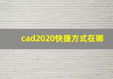 cad2020快捷方式在哪