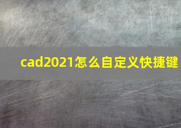 cad2021怎么自定义快捷键