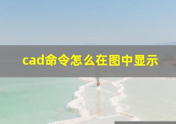 cad命令怎么在图中显示