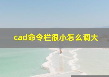 cad命令栏很小怎么调大