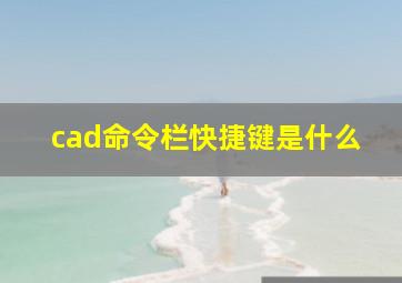 cad命令栏快捷键是什么