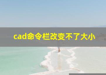 cad命令栏改变不了大小