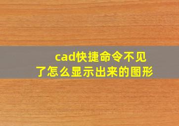 cad快捷命令不见了怎么显示出来的图形