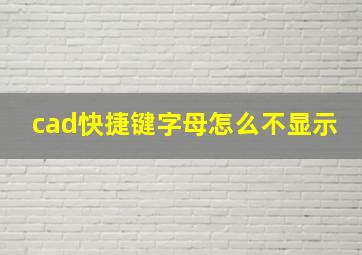 cad快捷键字母怎么不显示