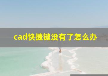 cad快捷键没有了怎么办